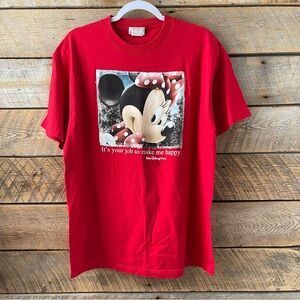 Walt Disney World Women’s Large Cotton Graphic Tee Crew Neck Casual Minnie Mouse